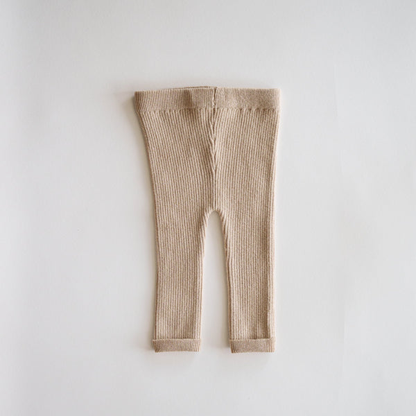 Atlas Grey Organic Thin Knit Leggings