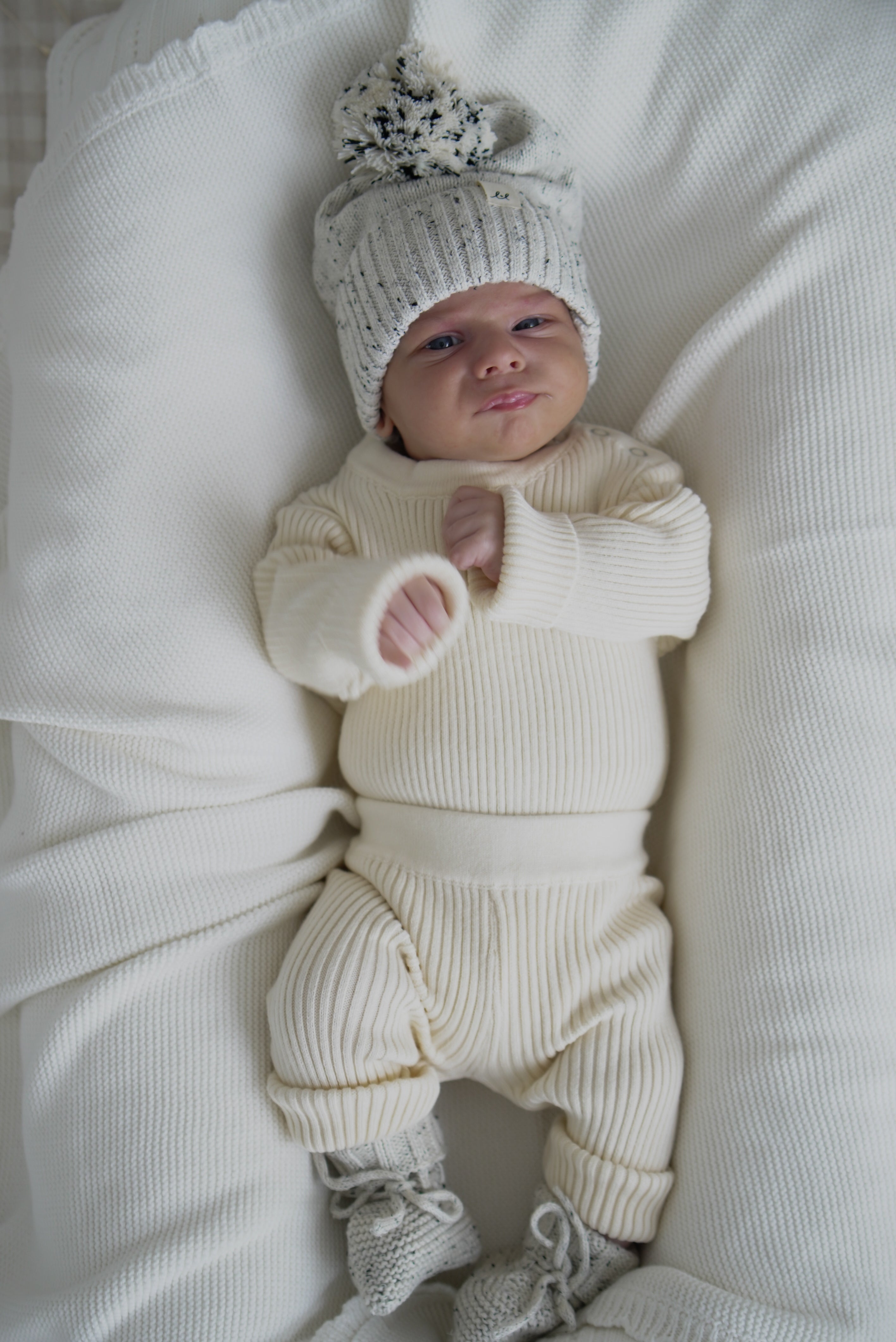 イッタラ　ベビー　baby Luna + Luca Baby Rib Bodysuit - Cream