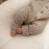 Little B's Chunky Rib Baby Jumpsuit - Oak