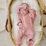 Luna + Luca Ruffle Waffle Set - Dusty Rose