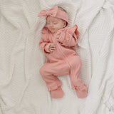 Luna + Luca Ruffle Waffle Set - Dusty Rose