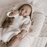 Luna + Luca Novelty Knit Romper - White