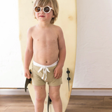 OAT CO Euro Style Swim Trunks - Khaki