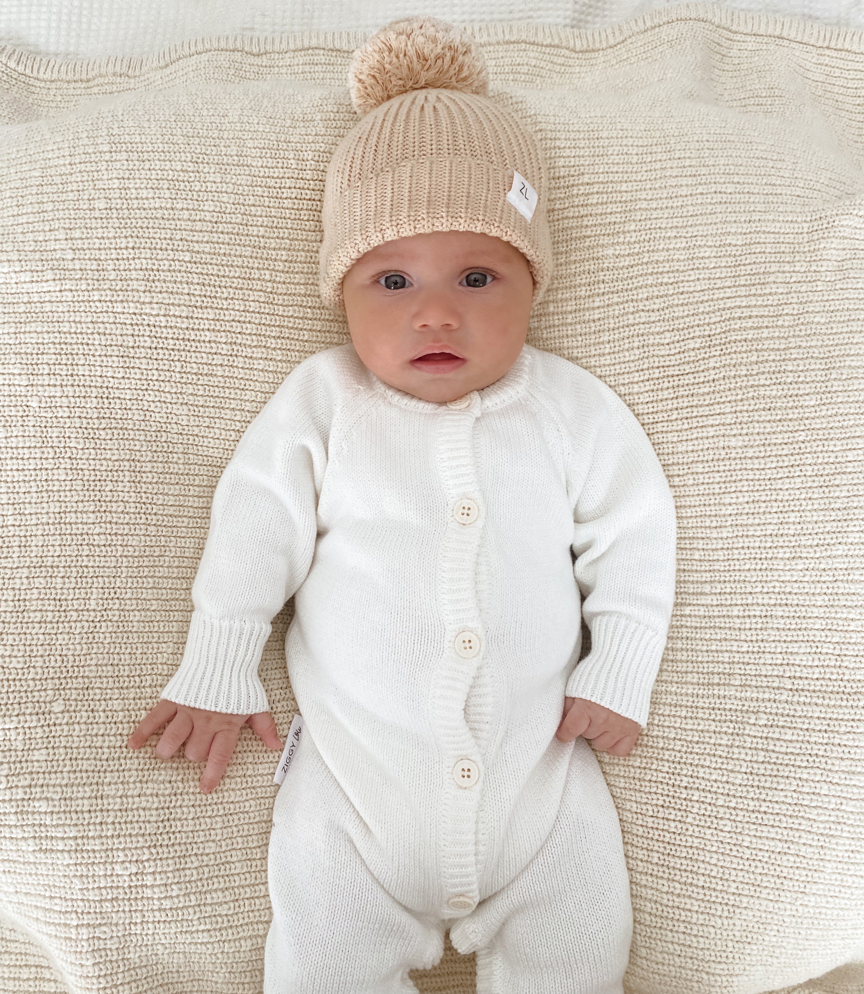 Ziggy Lou Classic Knit Romper Milk – Luna Luca - Main Image