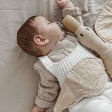 Rib Detail Overalls - White