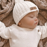 Little B's Ribbed Beanie - Milk