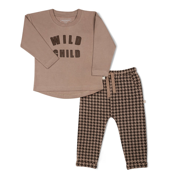 Organic Long Sleeve Tee & Pant Set - Wild Child