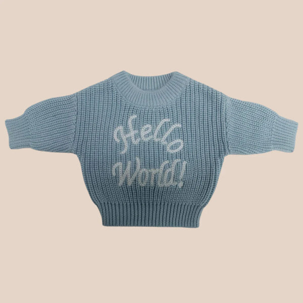 Hello World Sweater - Sky