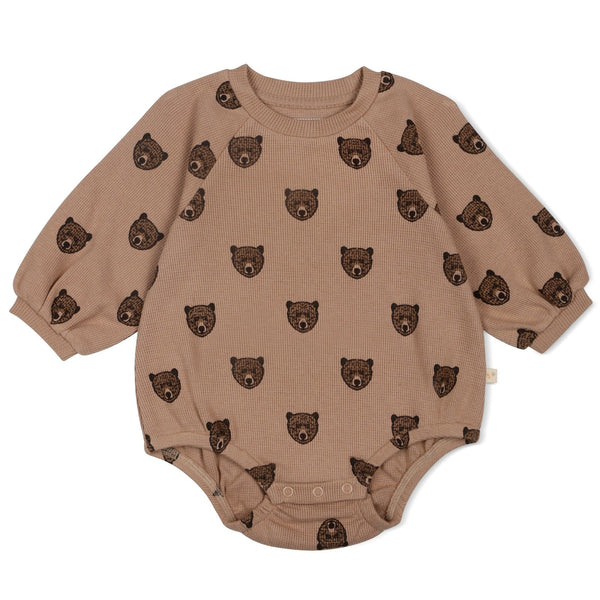 Organic Bubble Romper - Wild Bear