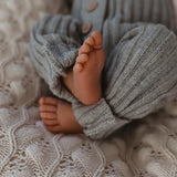 Little B's Chunky Rib Baby Jumpsuit - Heather Gray