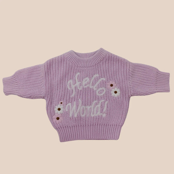 Hello World Sweater - Lilac