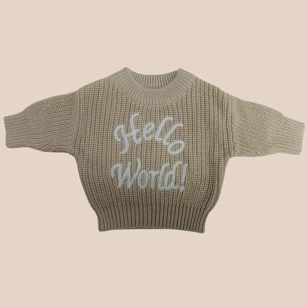 Hello World Sweater - Sand