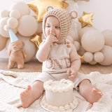 Birthday Romper - Almond