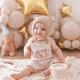 Birthday Romper - Almond