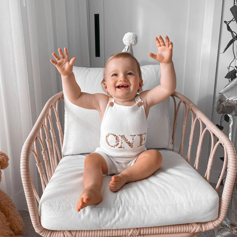 Baby girl birthday romper discount