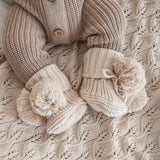 Little B's Pom Booties - Honey Milk