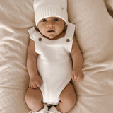 Luna + Luca Novelty Knit Romper - White