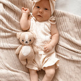 Pointelle Baby Blanket - Beige