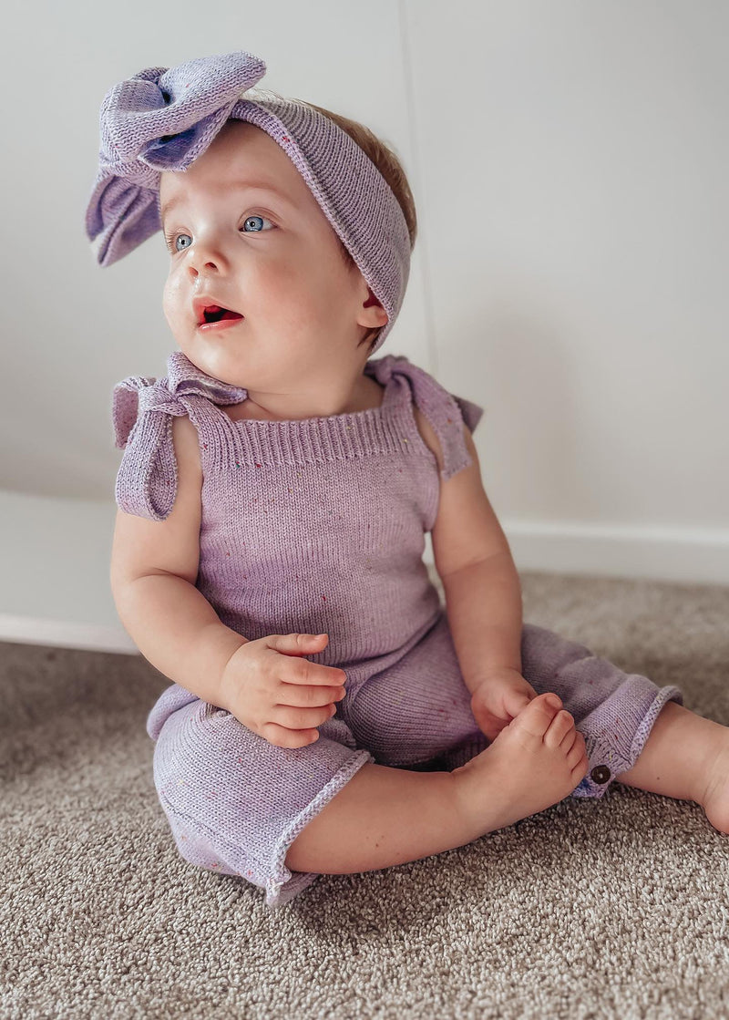 Crop Jumpsuit - Purple Speckle