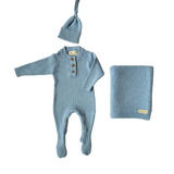 Baby Rib Henley Bundle - Powder Blue