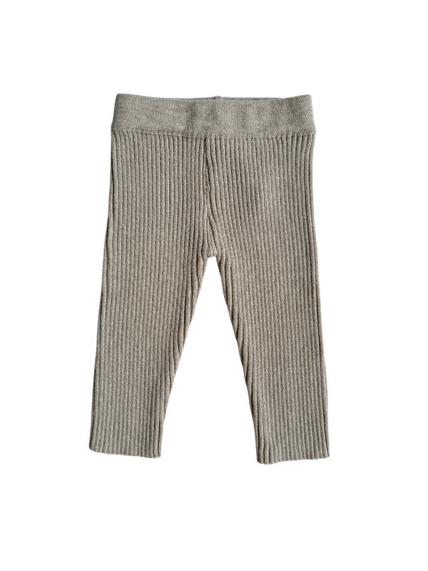 Baby Rib Leggings - Heather Beige