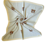 Baby Bear Jacquard Blanket - Cream