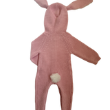 Bunny Knit Jumpsuit - Powder Pink