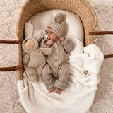 Little B's Chunky Rib Baby Jumpsuit - Oak