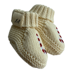 Candy Cane Embroidered Booties