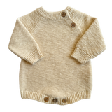 Chunky Purl Knit Romper - French Cream