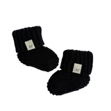 Chunky Knit Booties - Midnight