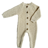 Classic Chunky Knit Jumpsuit - French Cream