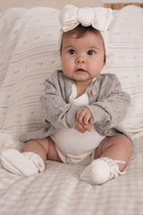 Luna + Luca Knit Bow Headband - Off-White