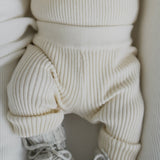 Luna + Luca Baby Rib Leggings - Cream