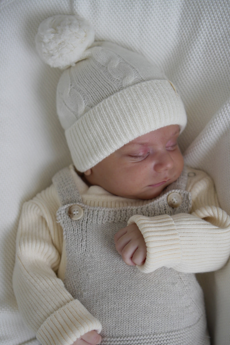 Luna + Luca Natural Knit Overalls