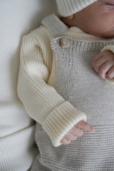 Luna + Luca Natural Knit Overalls