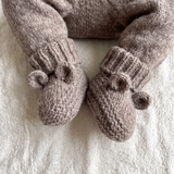Cozy Bear Booties - Bear Brown