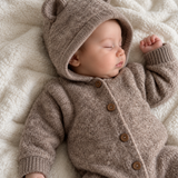 Cozy Bear Jumpsuit - Bear Brown