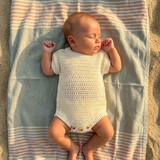 Crochet Knit Romper - Cream