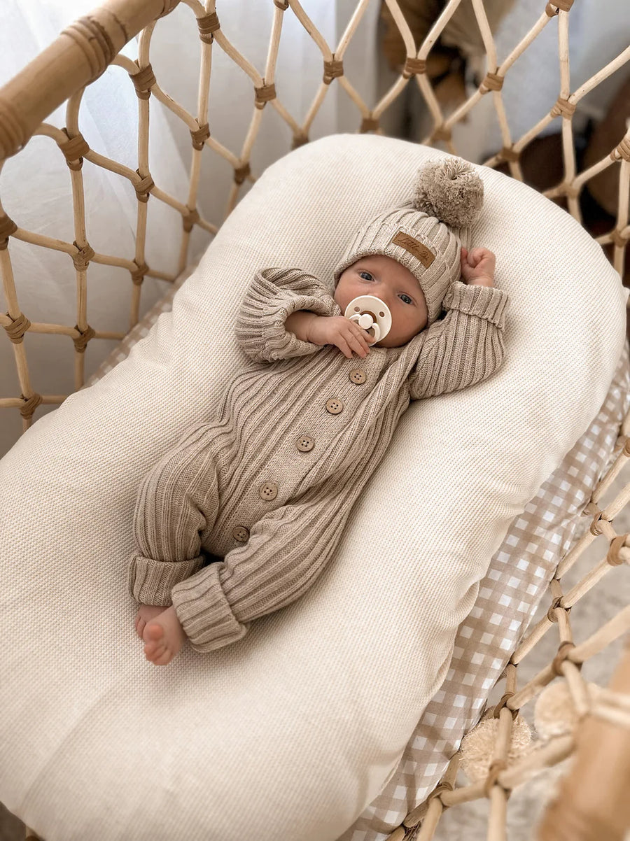 luna+luca つぶつぶ ロンパース 6-12m ニットロンパース OAT 6-12M – Luna + Luca
