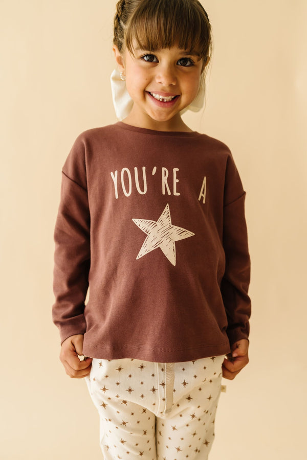 Organic Long Sleeve Tee & Pant Set - You're a Star