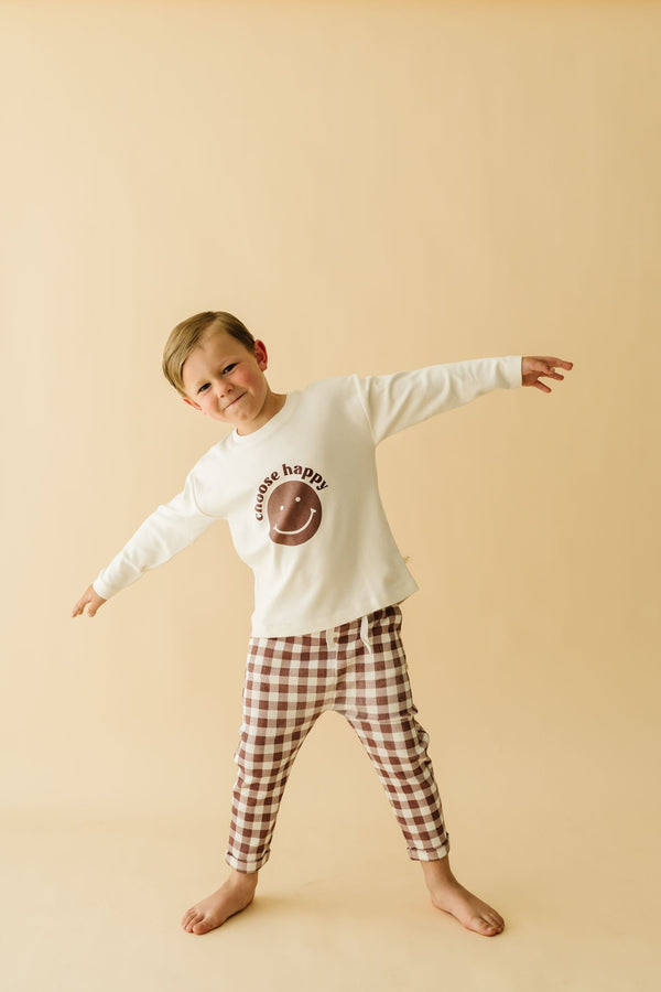 Organic Long Sleeve Tee & Pant Set - Choose Happy