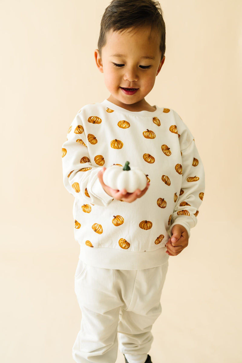 Organic Fleece Sweatshirt - Pumpkin