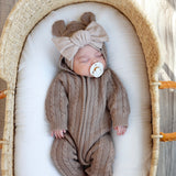 Luna + Luca Baby Bear Jumpsuit - Acorn