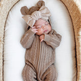 Luna + Luca Baby Bear Jumpsuit - Acorn