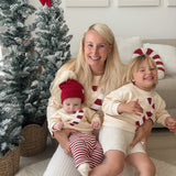 Candy Cane Chenille Mama Pullover