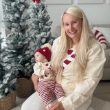 Candy Cane Chenille Mama Pullover