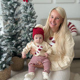 Candy Cane Chenille Mama Pullover