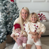 Candy Cane Chenille Mama Pullover