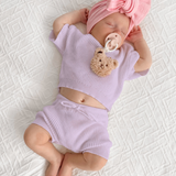 Little B's Ribbed 2-Piece Set - Violet